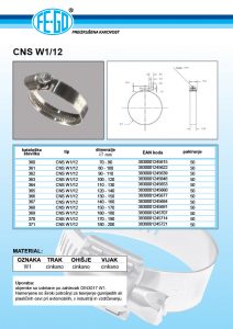 Cevna objemka CNS W1-12