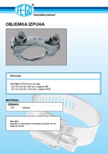 Objemka izpuha specifikacije