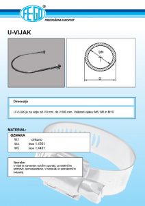 u-vijak specifikacije